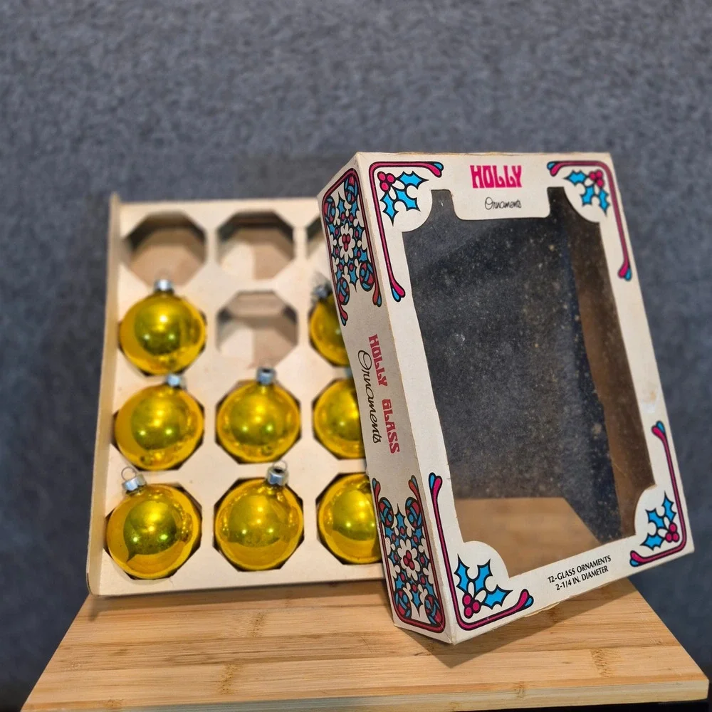 8 Vintage MCM Gold Glass 2